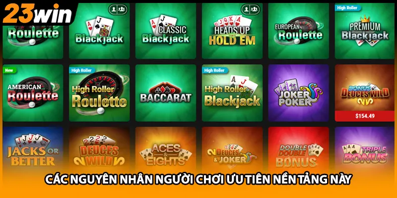 Các nguyên nhân người chơi ưu tiên nền tảng này